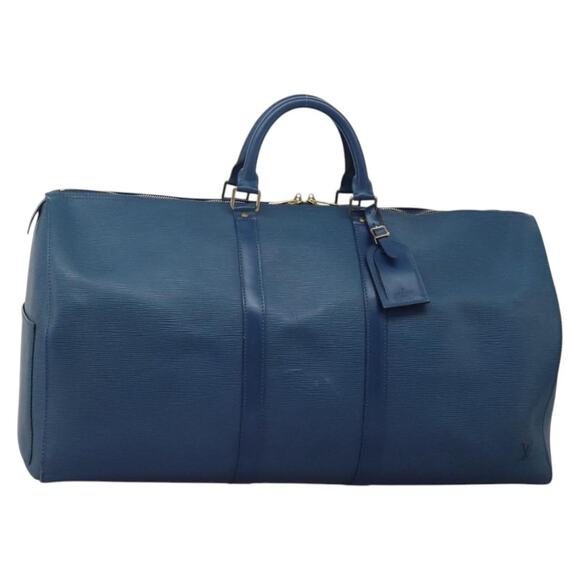 LOUIS VUITTON Epi Keepall 55 Boston Bag Toledo Blue M42955 - Picture 1 of 16